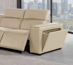 Global United 1224-BYO  Individual pieces DivanItalia White, Black, Light grey, Dark grey, Beige Italian leather power reclining  power headrests modular sectional pieces custom configuration