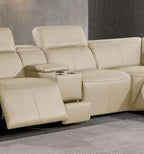 Global United 1224-BYO  Individual pieces DivanItalia White, Black, Light grey, Dark grey, Beige Italian leather power reclining  power headrests modular sectional pieces custom configuration