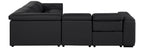 Global United DivanItalia Black Italian Leather 5-Piece Power Reclining Sectional Sofa with Power Adjustable Headrests – 1224BK-5PC