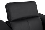 Global United DivanItalia Black Italian Leather 5-Piece Power Reclining Sectional Sofa with Power Adjustable Headrests – 1224BK-5PC
