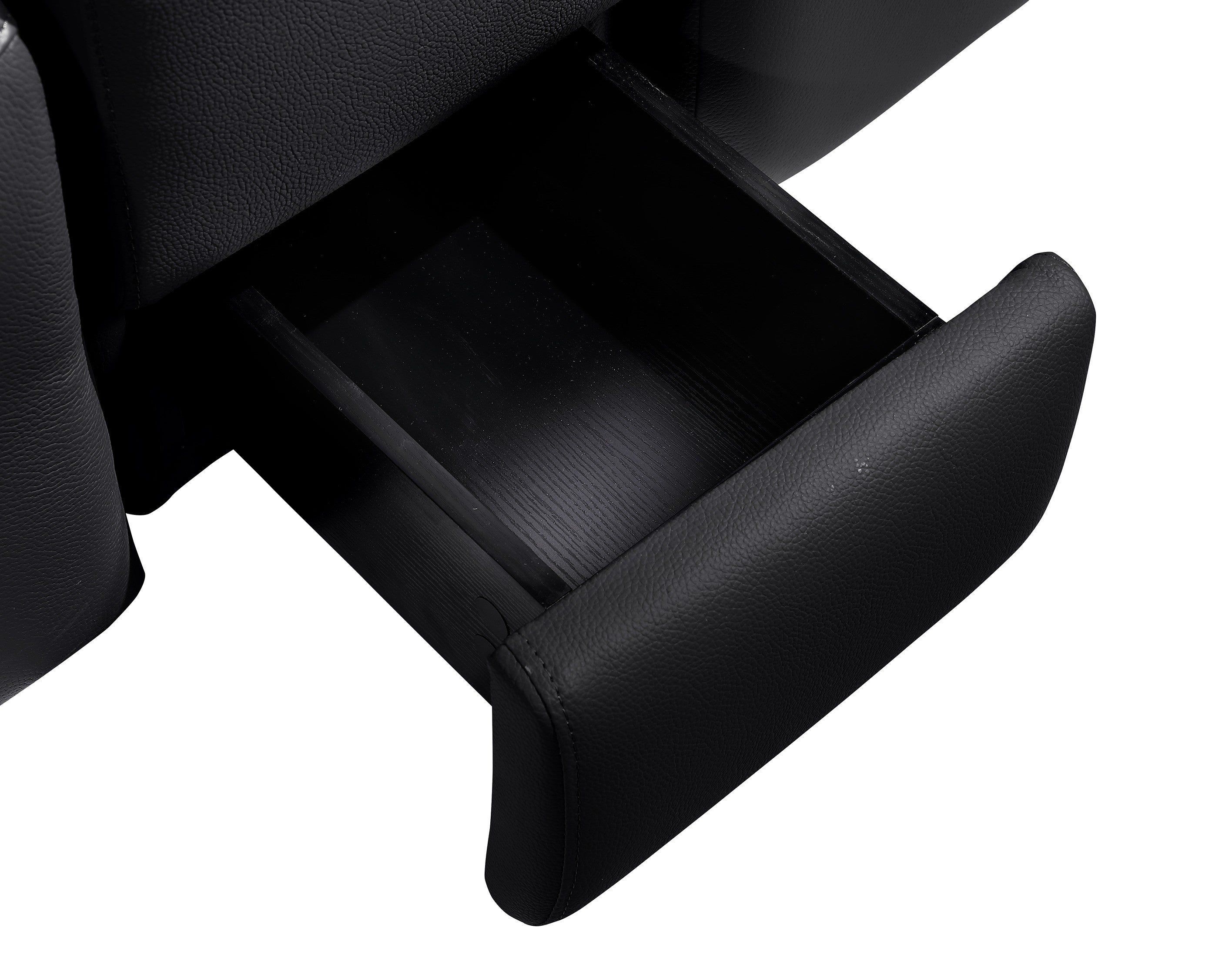 Global United 1224BK-7PC 7 pc DivanItalia black italian leather power reclining sectional sofa power adjustable headrests