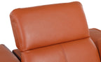 Global United DivanItalia Camel Italian Leather 5-Piece Power Reclining Sectional Sofa with Power Adjustable Headrests – 1224CM-5PC