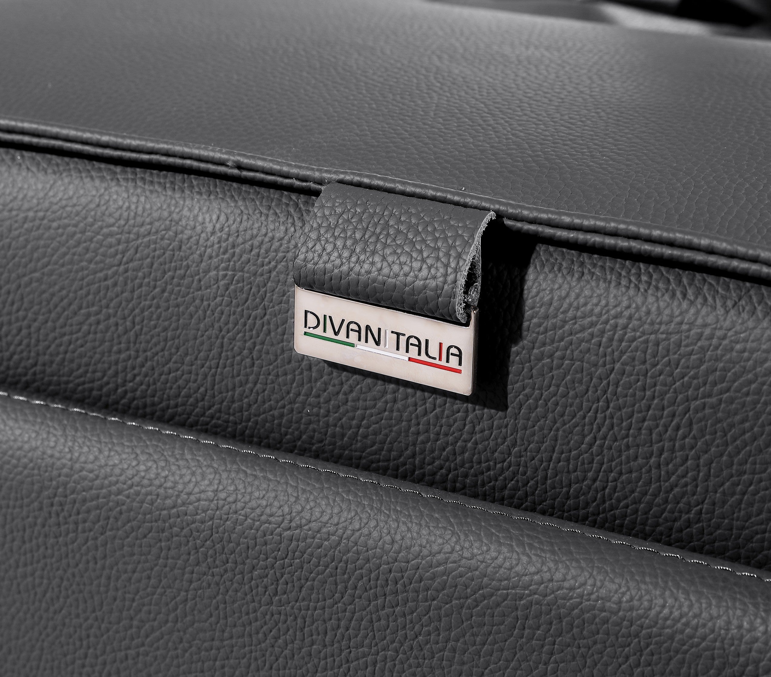 Global United 1224DG-5PC 5 pc DivanItalia dark grey italian leather power reclining sectional sofa power adjustable headrests