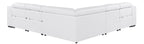 Global United 1224WH-5PC 5 pc DivanItalia white italian leather power reclining sectional sofa power adjustable headrests