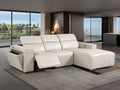 DivanItalia Beige Italian Leather 3-Piece Power Reclining Sectional with Chaise – 1224BG-3PC-CH