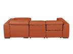 DivanItalia Camel Italian Leather 3-Piece Power Reclining Sectional with Chaise – 1224CM-3PC-CH