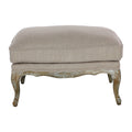 Homelegance 1234-4 Parlier natural fabric gray weathered wood ottoman