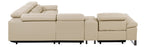 Global United DivanItalia Beige Italian Leather 6-Piece Power Reclining Sectional Sofa with Power Adjustable Headrests and Wireless Charging – 1246BG-6PC