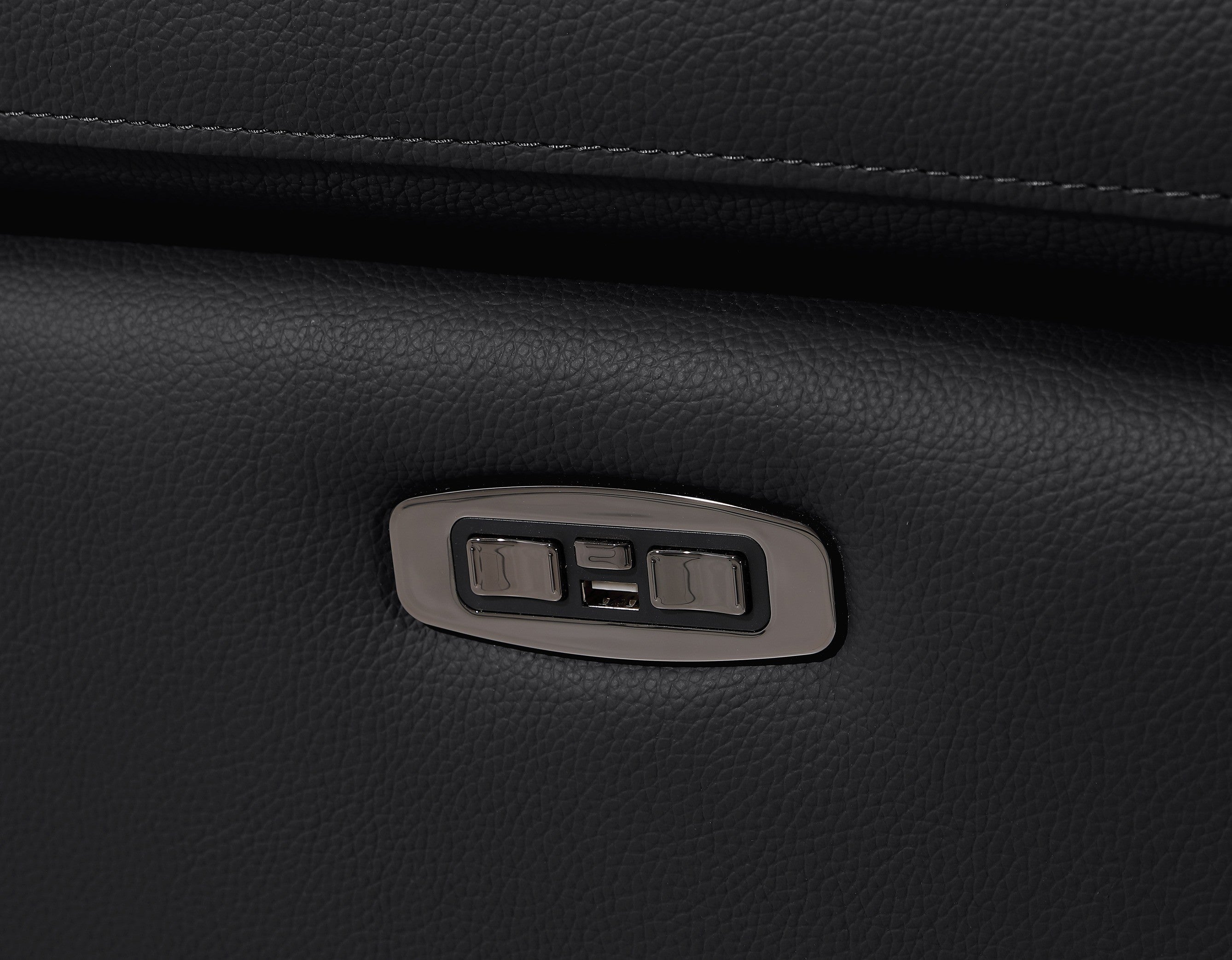 Global United 1246BK-6PC 6 pc Divan black italian leather power reclining sectional sofa power adjustable headrests wireless charging