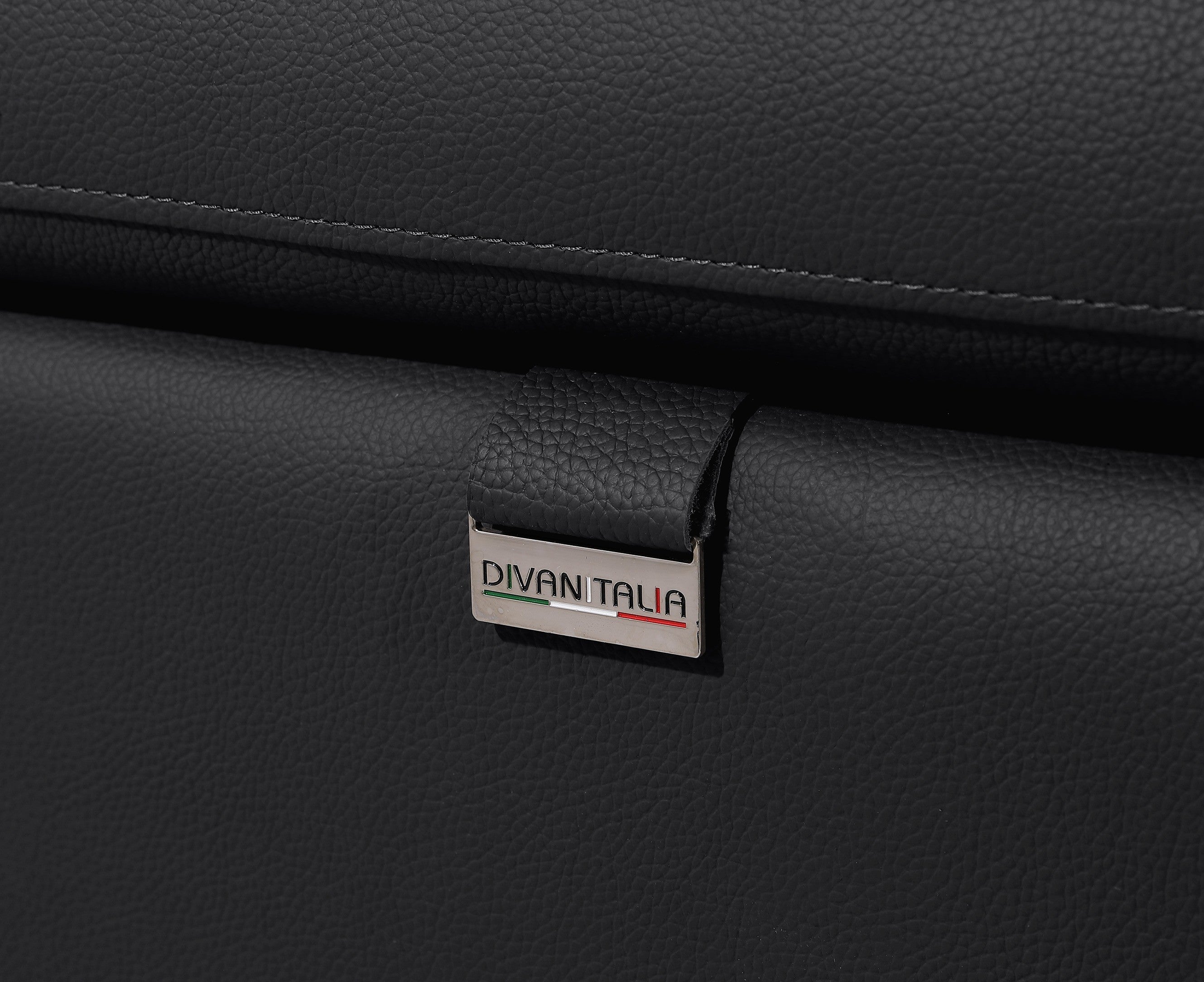 Global United 1246BK-6PC 6 pc Divan black italian leather power reclining sectional sofa power adjustable headrests wireless charging