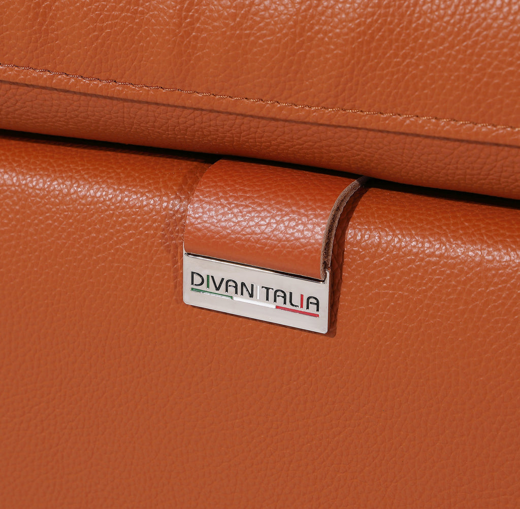 Global United 1246CM-6PC 6 pc Divan camel italian leather power reclining sectional sofa power adjustable headrests wireless charging