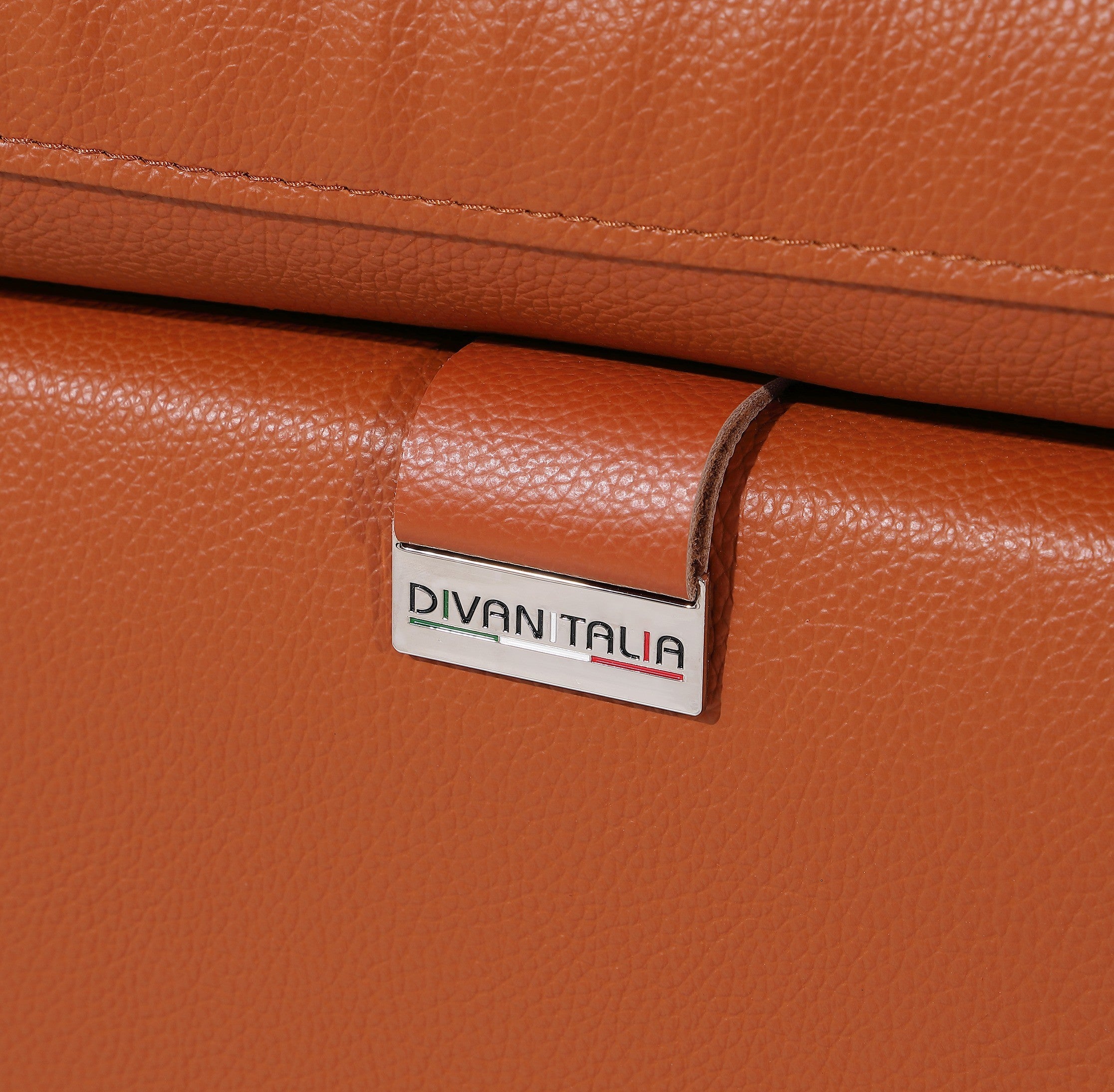 Global United 1246CM-6PC 6 pc Divan camel italian leather power reclining sectional sofa power adjustable headrests wireless charging