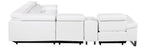 Global United DivanItalia White Italian Leather 6-Piece Power Reclining Sectional Sofa with Power Adjustable Headrests and Wireless Charging – 1246WH-6PC
