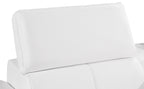 Global United DivanItalia White Italian Leather 6-Piece Power Reclining Sectional Sofa with Power Adjustable Headrests and Wireless Charging – 1246WH-6PC