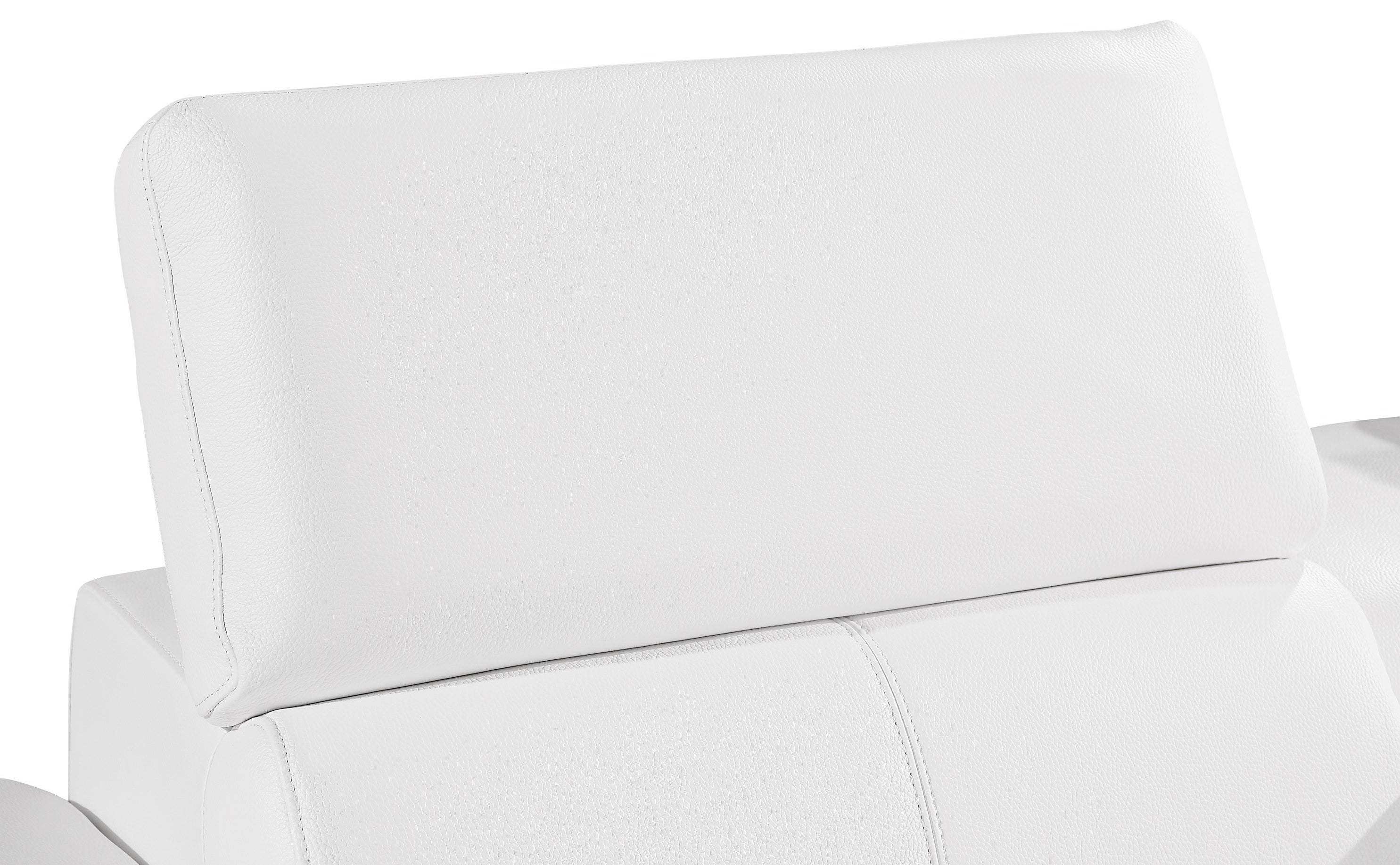 Global United DivanItalia White Italian Leather 6-Piece Power Reclining Sectional Sofa with Power Adjustable Headrests and Wireless Charging – 1246WH-6PC