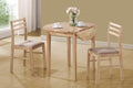 Coaster 130006 3 pc Wildon home nathan natural finish wood drop leaf breakfast table set