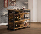 Coaster 130071 Williston forge ignacio home bar unit antique nutmeg finish wood bar unit