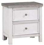 Homelegance 1303-4PC 4 pc Ambrose antique white and grey finish wood queen bedroom set with underbed drawers