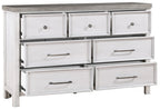 Homelegance 1303-4PC 4 pc Ambrose antique white and grey finish wood queen bedroom set with underbed drawers