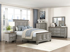 Homelegance 1305-4PC 4 pc Renton antique grey and brown finish wood style queen bedroom set