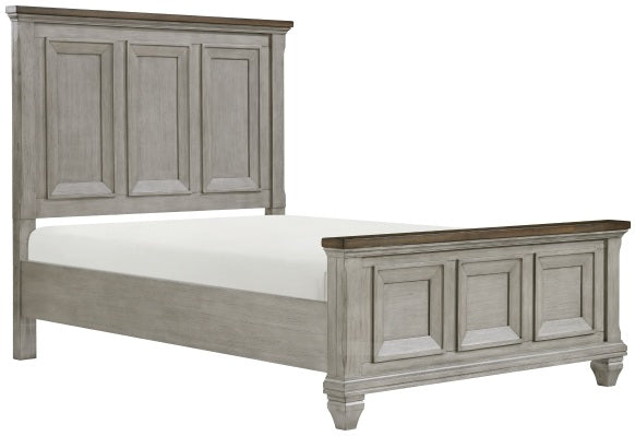 Homelegance 1305-4PC 4 pc Renton antique grey and brown finish wood style queen bedroom set
