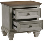 Homelegance 1305-4PC 4 pc Renton antique grey and brown finish wood style queen bedroom set