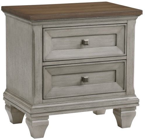 Homelegance 1305-4PC 4 pc Renton antique grey and brown finish wood style queen bedroom set