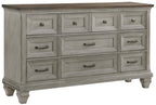 Homelegance 1305-4PC 4 pc Renton antique grey and brown finish wood style queen bedroom set