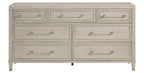 1312-4PC 4 pc Genoa light oak finish wood tufted ivory chenille fabric queen bedroom set storage drawers in footboard