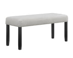 Parkside 6-Piece Dark Wood & White Faux Marble Top Dining Table Set with Bench – 1312T-6PC
