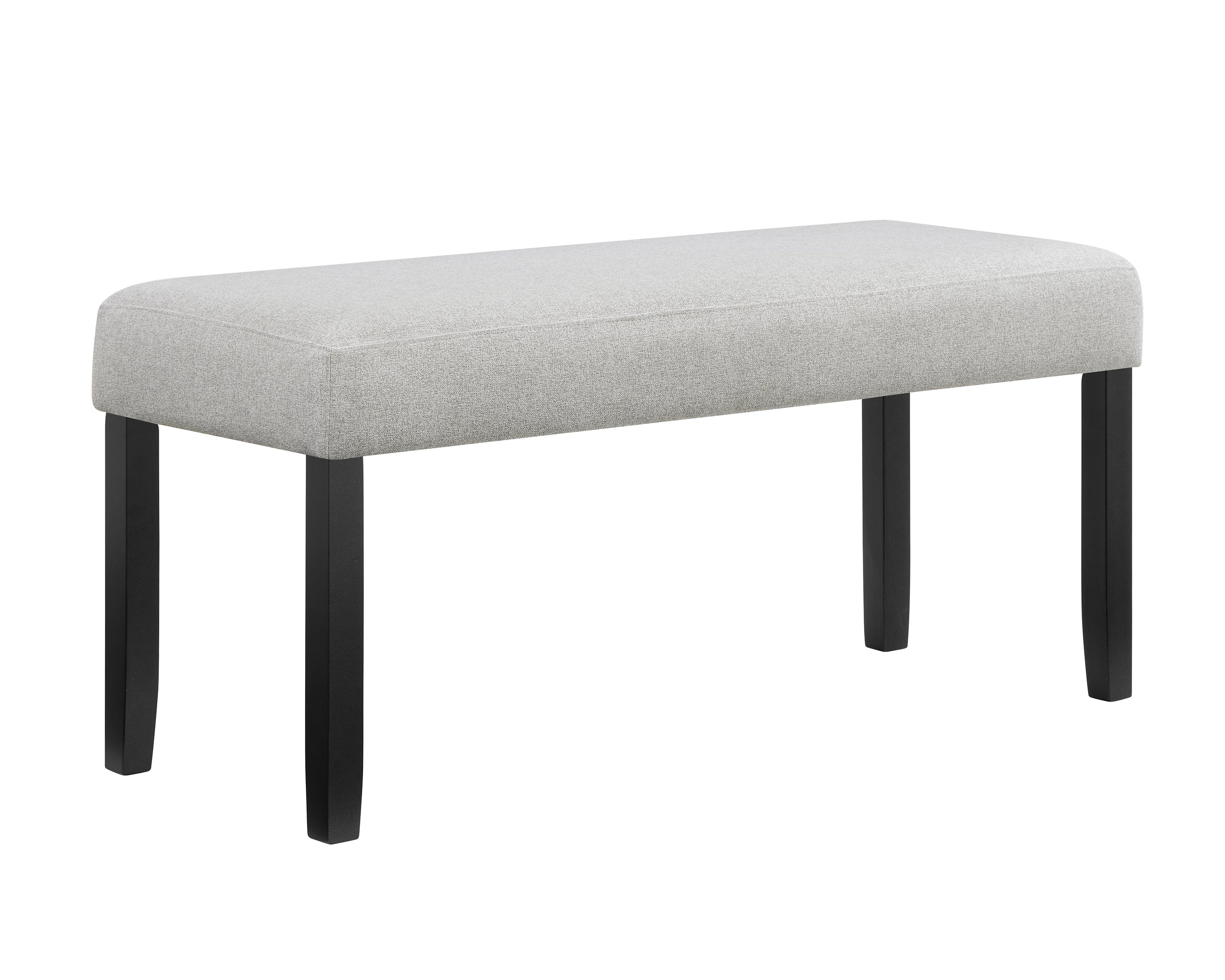 Parkside 6-Piece Dark Wood & White Faux Marble Top Dining Table Set with Bench – 1312T-6PC