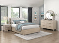 Homelegance 1313N-4PC 4 pc Matteo light oak ceruse finish wood mid century modern style queen bedroom set
