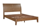 Homelegance 1314-4PC 4 pc Evans wire brushed light brown finish wood mid century modern style queen bedroom set