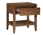Homelegance 1314-4PC 4 pc Evans wire brushed light brown finish wood mid century modern style queen bedroom set
