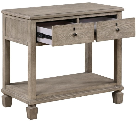 Homelegance 1316-4PC 4 pc Marceline grey oak finish wood canopy style queen bedroom set