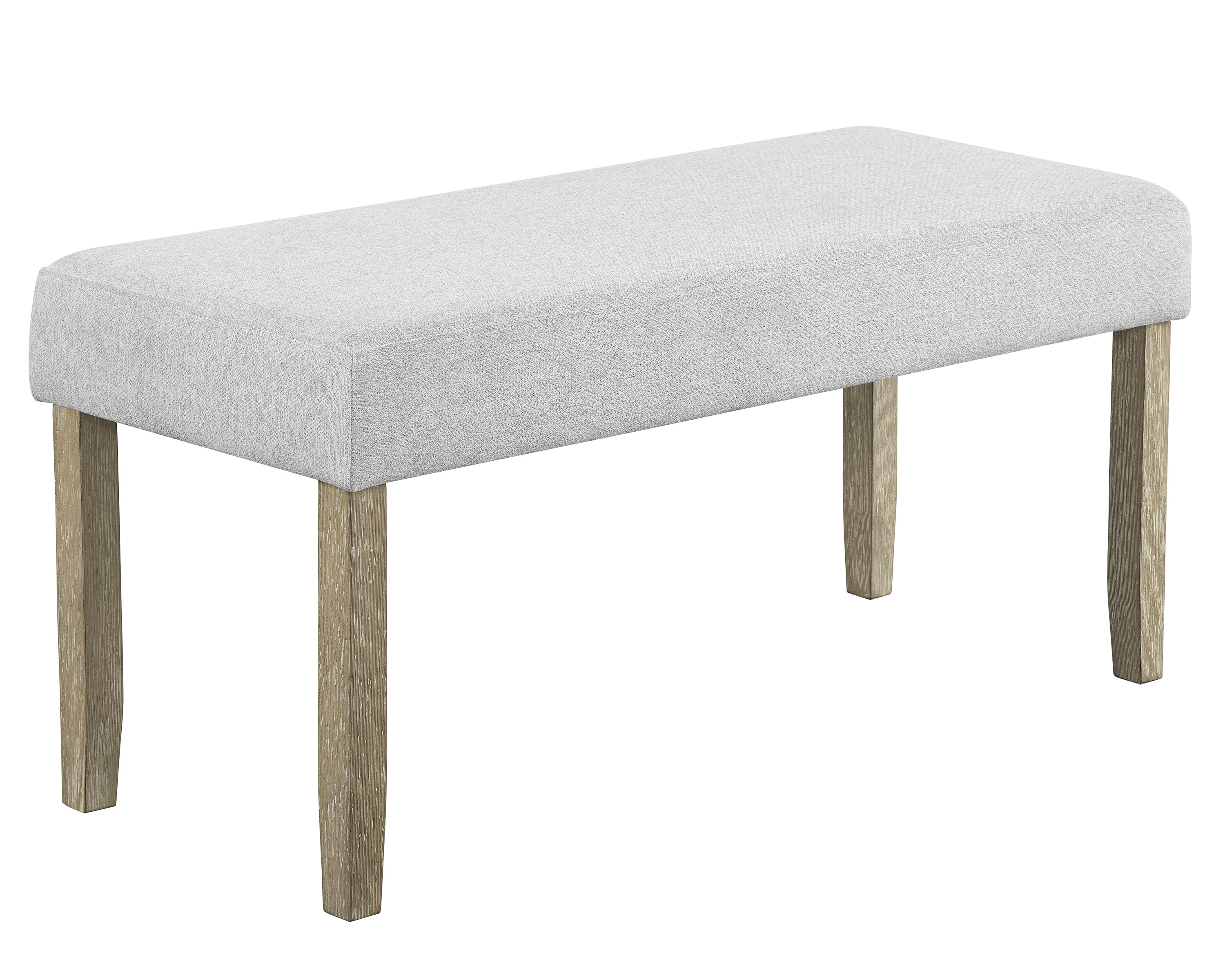 1321T-6PC 6 pc Hazel natural finish wood white center top dining table set