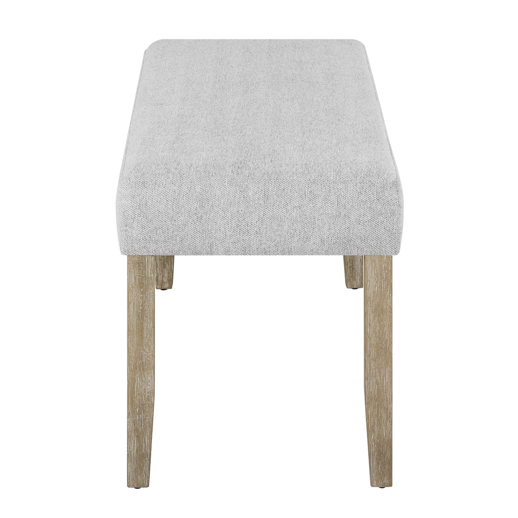 1321T-6PC 6 pc Hazel natural finish wood white center top dining table set