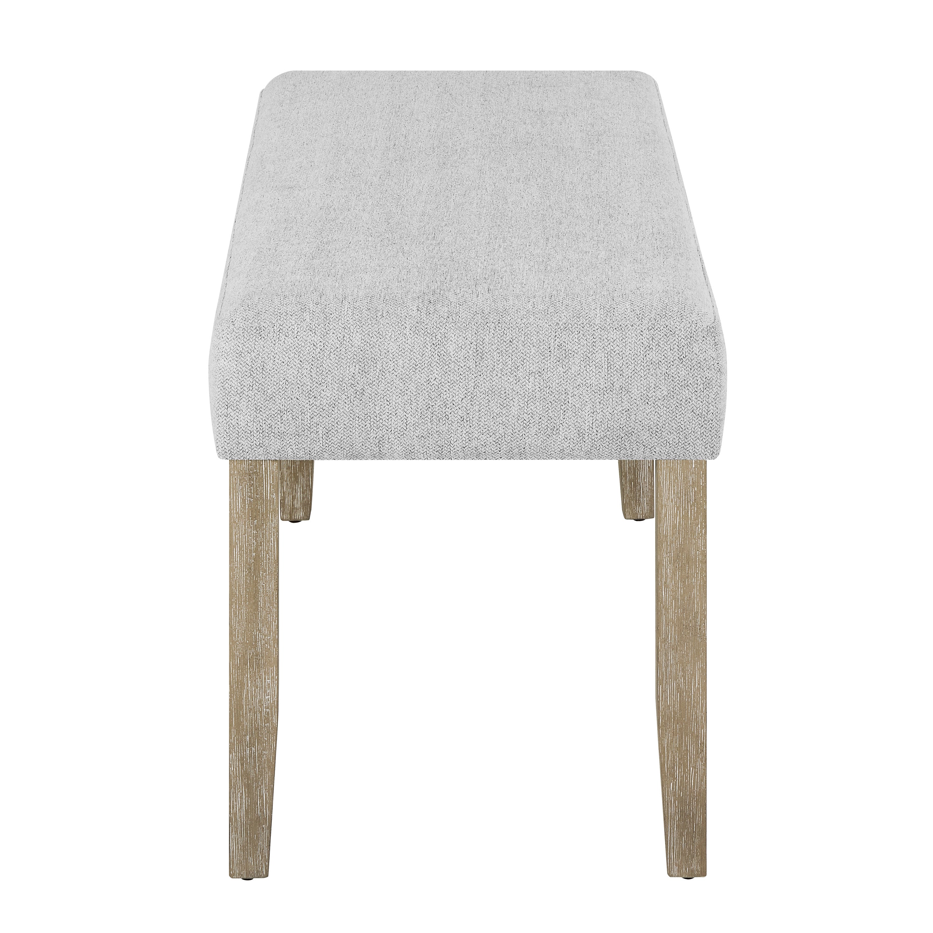 1321T-6PC 6 pc Hazel natural finish wood white center top dining table set