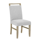 1321T-6PC 6 pc Hazel natural finish wood white center top dining table set