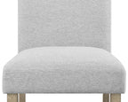 1321T-6PC 6 pc Hazel natural finish wood white center top dining table set