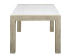 1321T-6PC 6 pc Hazel natural finish wood white center top dining table set