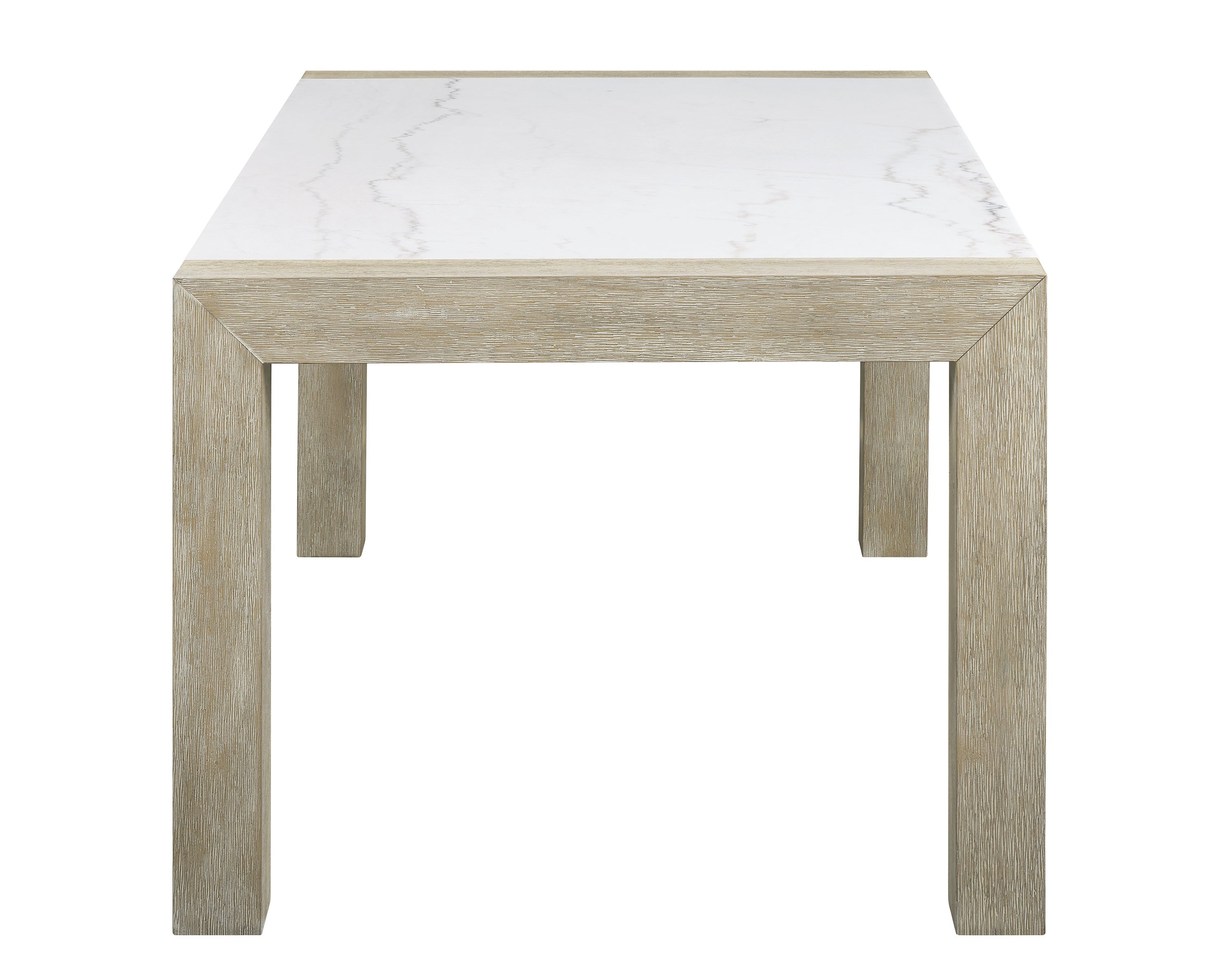 1321T-6PC 6 pc Hazel natural finish wood white center top dining table set