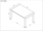 1321T-6PC 6 pc Hazel natural finish wood white center top dining table set