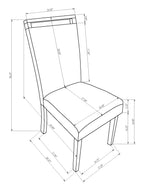 1322T-6PC 6 pc Jules dark finish wood faux marble center top dining table set