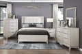 Homelegance 1326-4PC 4 pc Florence antique white finish wood LED accent lighted headboard queen bedroom set