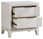 Homelegance 1326-4PC 4 pc Florence antique white finish wood LED accent lighted headboard queen bedroom set