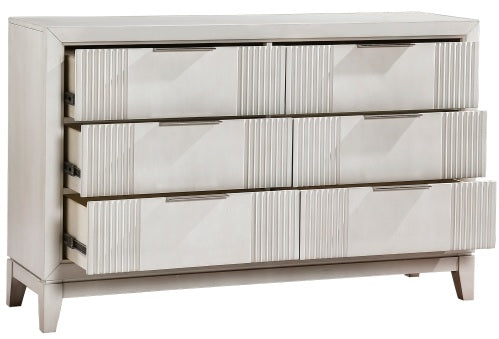 Homelegance 1326-4PC 4 pc Florence antique white finish wood LED accent lighted headboard queen bedroom set