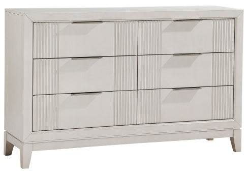 Homelegance 1326-4PC 4 pc Florence antique white finish wood LED accent lighted headboard queen bedroom set