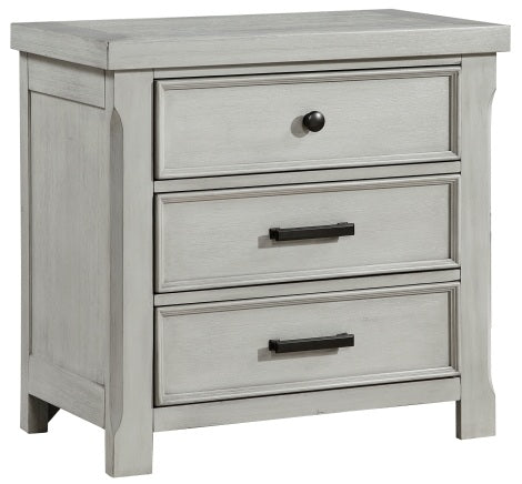 Homelegance 1337-4PC 4 pc Willowbrook light grey finish wood queen bedroom set with underbed drawers