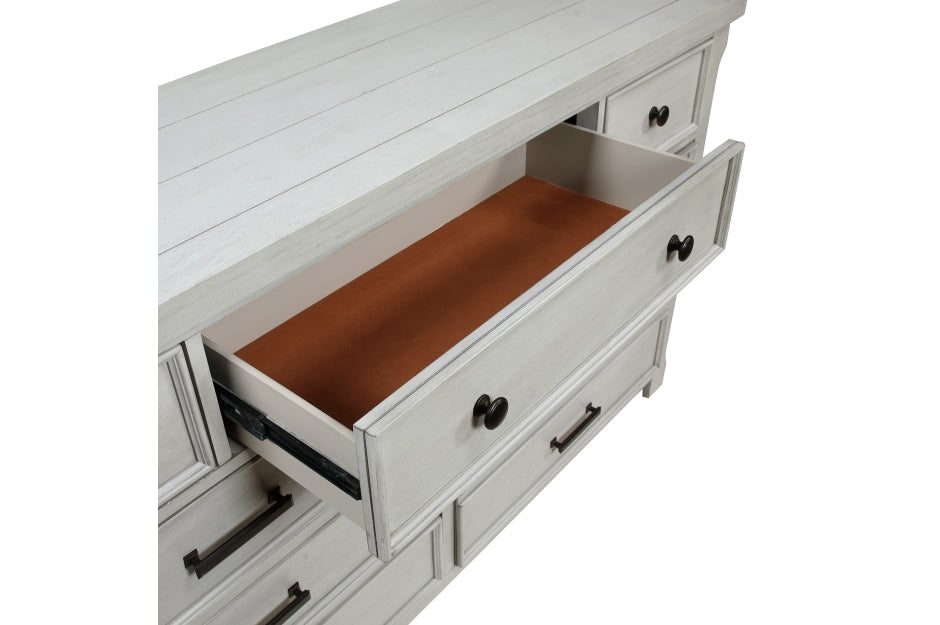 Homelegance 1337-4PC 4 pc Willowbrook light grey finish wood queen bedroom set with underbed drawers